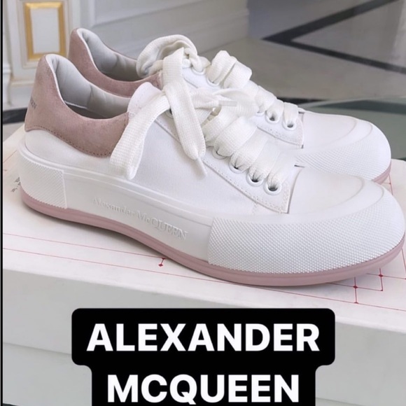 MCQUEEN SNEAKER UNISEX 40 PINK WHITE - Picture 5 of 7